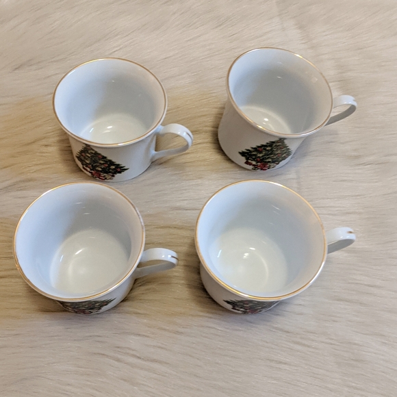 Sea Gull fine china Christmas tree set of 4 mugs - Picture 6 of 9